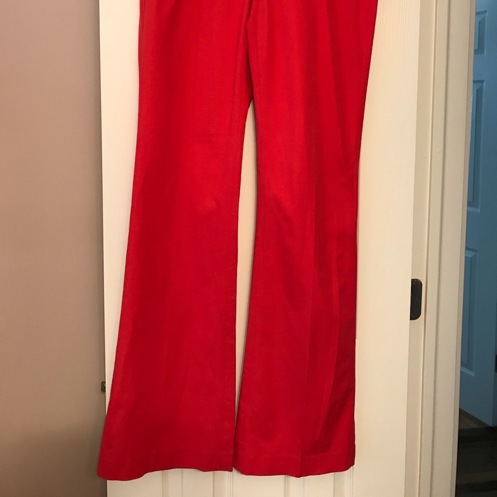 Theory Max C Bistretch Primary Red Pants Size 10 - image 3